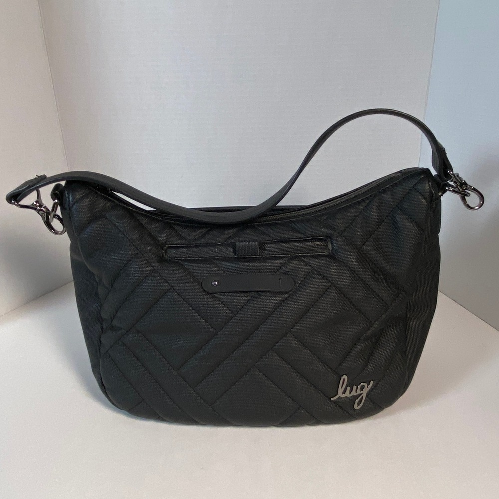 Lug Harmony Matte Luxe Hobo Shoulder Bag Chevron Textured Handbag Travel Purse